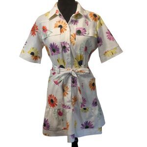 Desigual x Christian Lacroix "Belgica" Floral Daisy Shirt Dress, Size XL